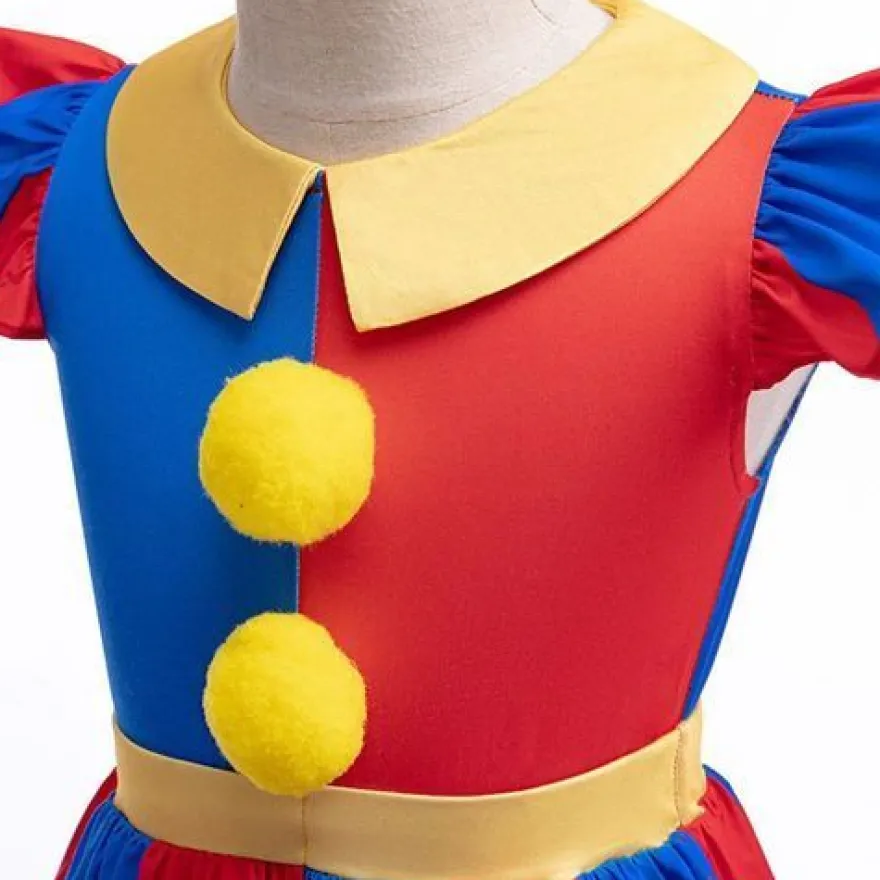 Pomni Cosplay Kostém Digital Circus Clown Halloween Outfit
