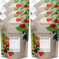Ponthier Rote Früchte Fruchtpüree 6x 1kg Premium Beerenpüree 90% Frankreich Serbien