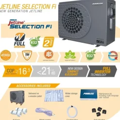 Poolex Jetline Pool Wärmepumpe Fi 9,5kW Full-Inverter 40-50m3 WIFI Salz kompatibel