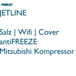 Poolex Jetline Pool Wärmepumpe Fi 9,5kW Full-Inverter 40-50m3 WIFI Salz kompatibel