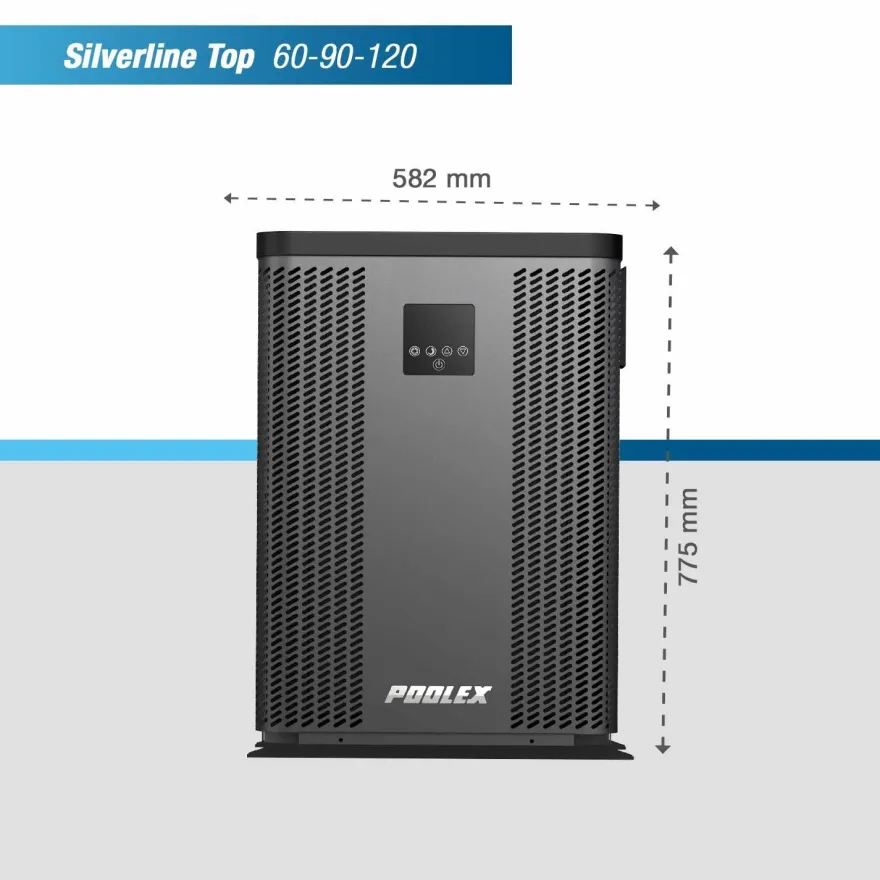 Poolex Silverline Top 20kW Vertical Poolheizung Wärmepumpe 400V