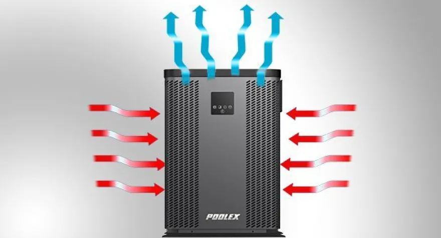 Poolex Silverline Top 20kW Vertical Poolheizung Wärmepumpe 400V