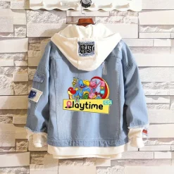 Poppy Playtime Merch Kapuze Sweatshirt Huggy Wuggy Kissy Missy Hoodie Jeansjacke