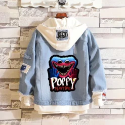 Poppy Playtime Merch Kapuze Sweatshirt Huggy Wuggy Kissy Missy Hoodie Jeansjacke