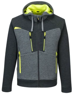 Portwest DX472 Hoodie mit Reißverschluss Strickjacke Gummizug und Kapuze
