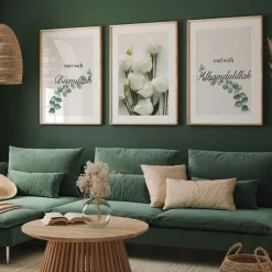 Poster Bismillah Alhamdulillah · Wandbilder Wohnzimmer & Schlafzimmer · Wand