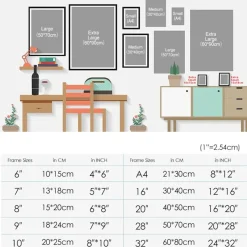Poster Boho Abstrakt Geometrische Formen · Bilder Wohnzimmer | Wandbilder Sch