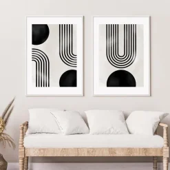 Poster Boho Abstrakt Geometrische Formen · Bilder Wohnzimmer | Wandbilder Sch