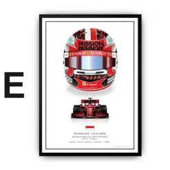 Poster Formel 1 Helme Rennfahrer Gewinner · Deko Print ohne Rahmen