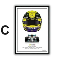 Poster Formel 1 Helme Rennfahrer Gewinner · Deko Print ohne Rahmen