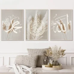 Poster Pampass Gras Kalligraphie · Wandbilder Wohnzimmer & Schlafzimmer · De