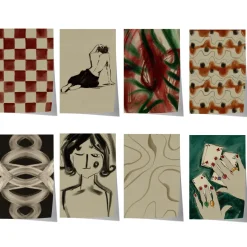 Poster Wandbilder Wohnzimmer · Abstrakte Kunst Hände Spielkarten · Bilder ohn