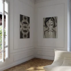 Poster Wandbilder Wohnzimmer · Abstrakte Kunst Hände Spielkarten · Bilder ohn