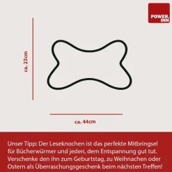 POWER INN® Leseknochen | Bestickt | Rosa