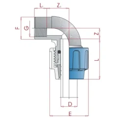 PP PE Rohr Verschraubung Fitting