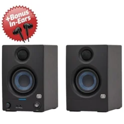 Presonus Eris 3.5 Studio Monitor-Boxen 2nd Gen + Bonus In-Ear Kopfhörer