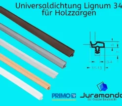 Primo Universaldichtung Lignum 34 5m verschiedene Farben
