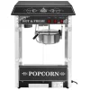 Professionelle, effiziente und einstellbare Popcornmaschine, 230 V, 1,6 kW, schwarz