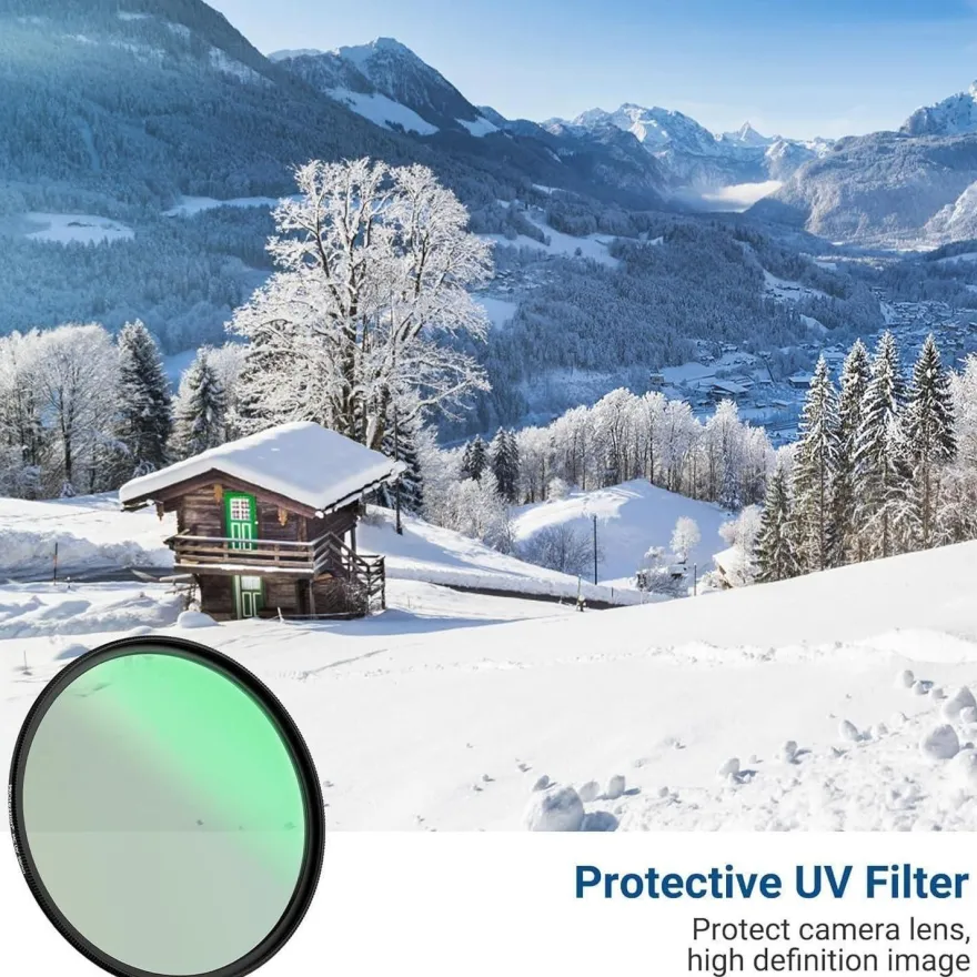 PROfezzion Slim UV Filter 55mm für Nikon D3500 D3400 D5600 D7500, Sony A7 A7II