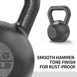 Proiron Kettlebell Gusseisen 4kg 8kg 12kg 16kg 20kg 24kg Schwarz