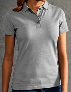 Promodoro Women´s Jersey Polo Knopfleiste mit 3 Knöpfen S - 3XL E4025