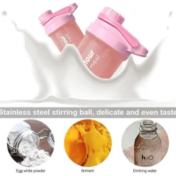 Protein Shaker 600ML Eiweiß Shaker Supplement Shakes Sieb Mess-Skala BPAfrei