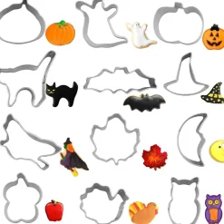 PTaizjjz Halloween Ausstechformen Set, 12 Stück Mini Edelstahl Ausstecher für