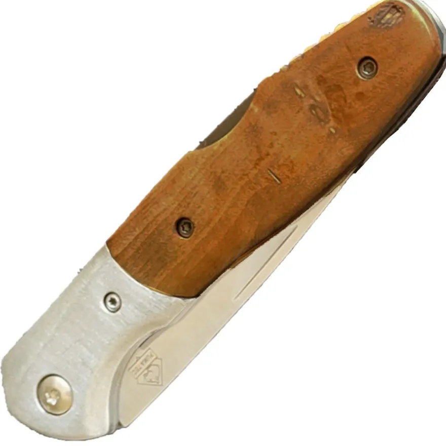 PUMA TEC Taschenmesser, Backlock, Olivenholz-Schalen, Geschenkbox Klappmesser