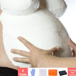 Purbay Gips PULVER Set zum Glätten von Gipsabdruck Babybauch Veredelung