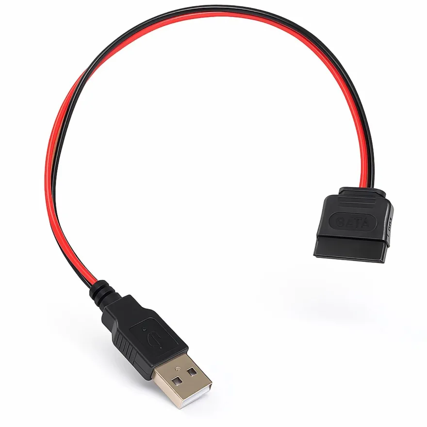 P52 USB Stecker auf SATA Kabel 15pin Adapter Stromkabel PC USB SATA Adapter 30cm