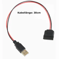 P52 USB Stecker auf SATA Kabel 15pin Adapter Stromkabel PC USB SATA Adapter 30cm