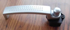Push Lock Schloss mini mit Griff silber matt Druckschloss Spezial Schlösser NEU