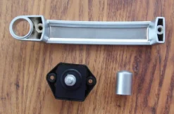 Push Lock Schloss mini mit Griff silber matt Druckschloss Spezial Schlösser NEU