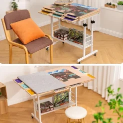 Puzzletisch klappbar Höhenverstellbar 2000 Teile 8 Schubladen 4 Rollen