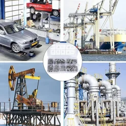 QIMEI-SHOP Sicherungsscheiben Innenzahn Edelstahl M3-M12 Sortiment Set 270 Stück