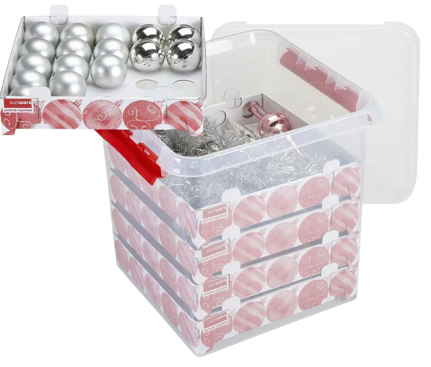 Q-line Weihnachtsbox 38L zur Aufbewahrung von Weihnachtskugeln