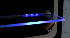 QLS LED RGB 8 Stück Glasbodenbeleuchtung Clip 12V Fernbedienung 16 Farben 11033