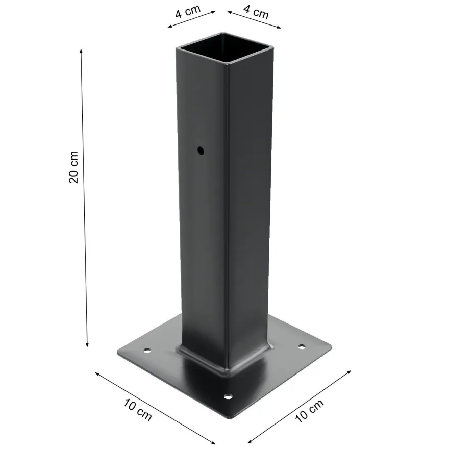 QLS Regalhalterung 2 Stück für Wandregal 20x10x4 cm Schwarz Stahl T-Form 11101