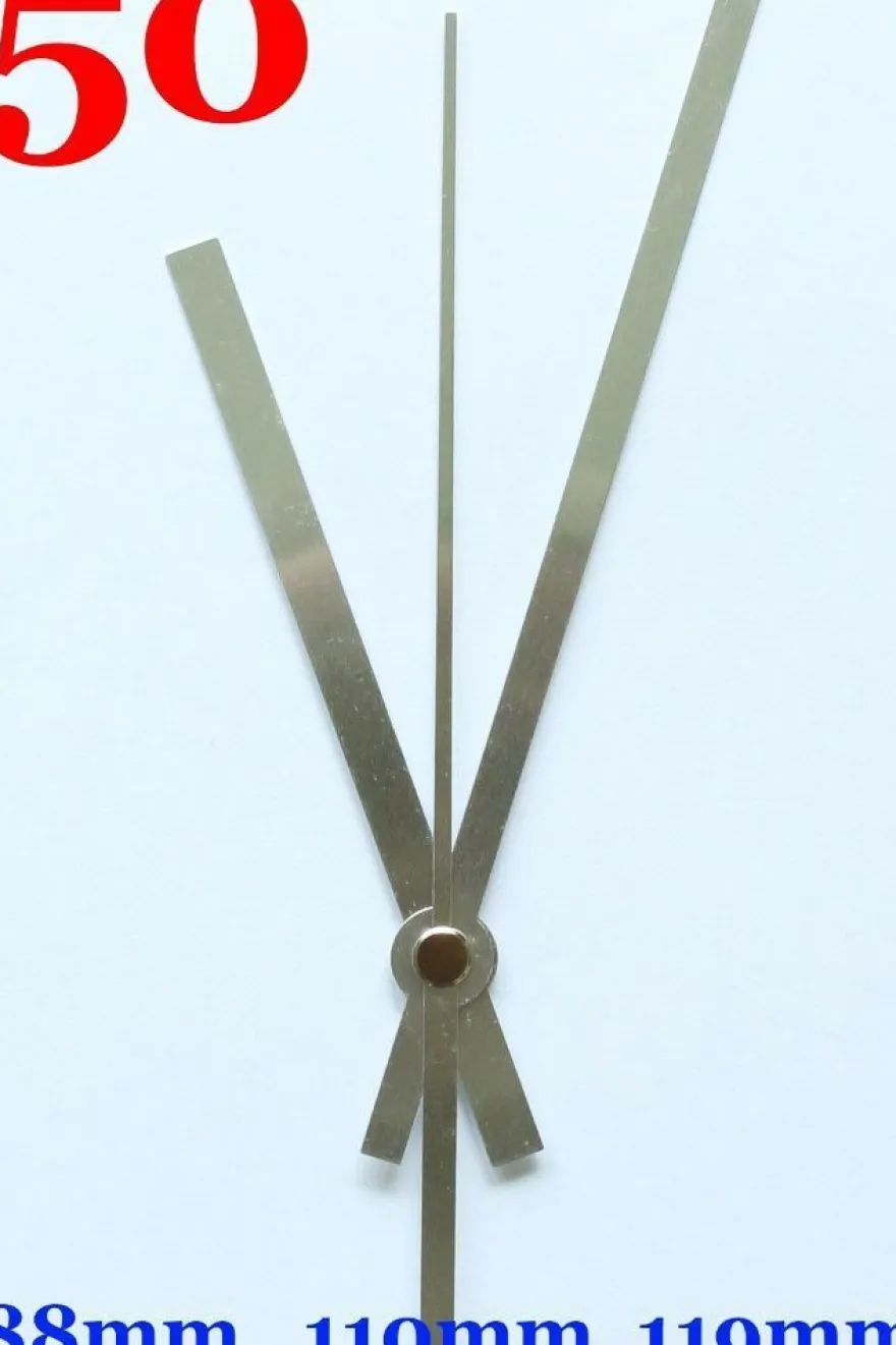 Quarz Uhrwerk Mechanismus lautlos geräuschlos Uhrzeiger Zeiger kurz lang SILBER