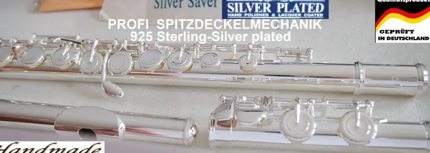 Querflöte FL 311 925 Sterling-Silver pl. Profi Spitzdeckelmechanik geschlossene Klapp