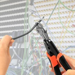 QWORK Bolzenschneider 220 mm Cr-V Klein mit rutschfestem Griff für Kabel