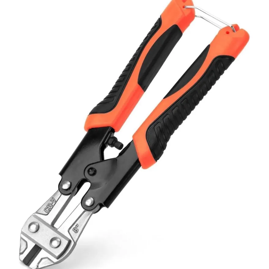 QWORK Bolzenschneider 220 mm Cr-V Klein mit rutschfestem Griff für Kabel