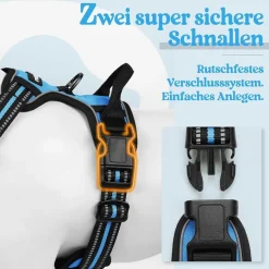 rabbitgoo Anti Zug Hundegeschirr für mittelgroße bis große Hunde, verstellbar