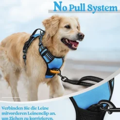rabbitgoo Anti Zug Hundegeschirr für mittelgroße bis große Hunde, verstellbar
