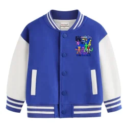 Rainbow Friends Baseballjacke Kinder Preppy Jacke Blue Green Red Sportjacke Mantel