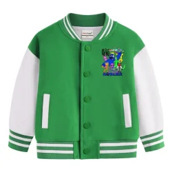 Rainbow Friends Baseballjacke Kinder Preppy Jacke Blue Green Red Sportjacke Mantel