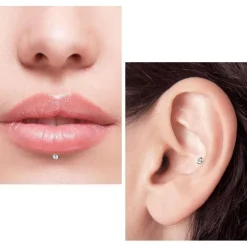 Rajnard 18er 16G 6mm Tragus Helix Lippenpiercing Labret Studs aus Edelstahl
