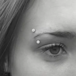 Rajnard Piercing Ersatzkugel Chirurgenstahl Glitzer für Ohr, Septum, Nase
