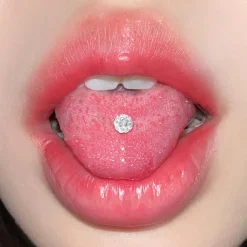 Rajnard Zungenpiercing Kunststoff Klar Bioflex 14g Flexibler Gerader Barbell