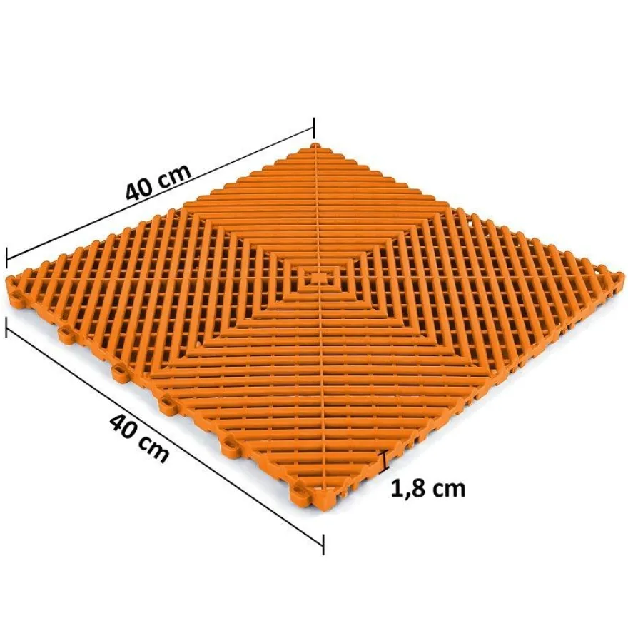 Ramroxx Performance Bodenfliese Garagenboden Floor Orange 40x40cm